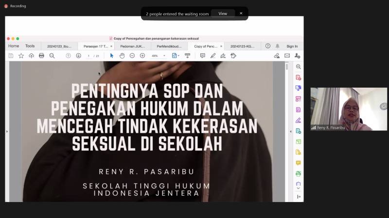 KGSB Tingkatkan Peran Guru dalam Penanganan Kekerasan Seksual Anak di Sekolah