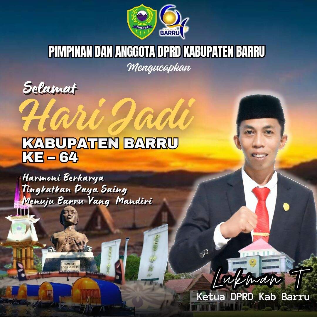 DPRD Barru Gelar Paripurna Peringatan Hari Jadi Barru ke -64