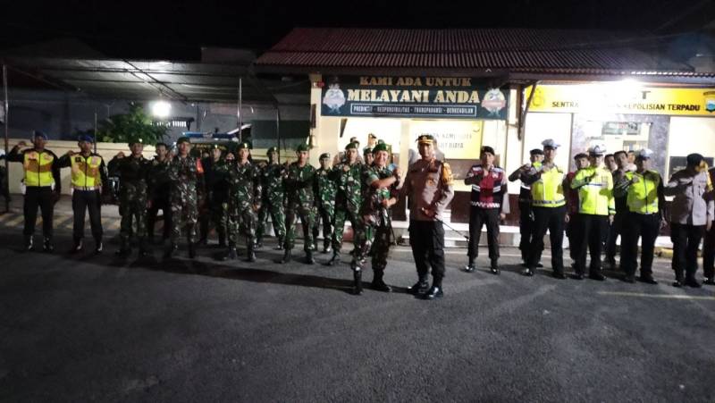 Kapolres - Dandim 1410/Btg Pimpin Apel Gabungan Patroli Skala Besar
