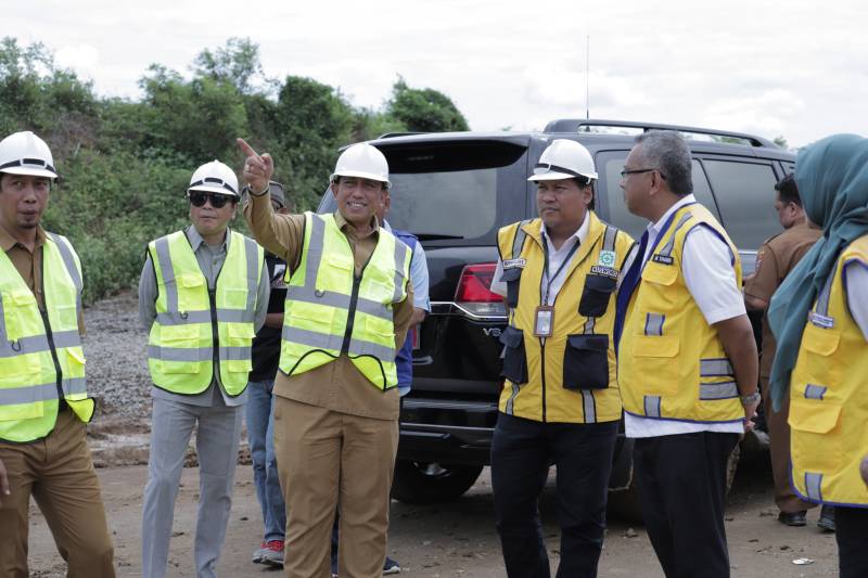 Bersama Kepala BPPW Sulsel, Bupati Wajo Tinjau Pembangunan Intake WTP