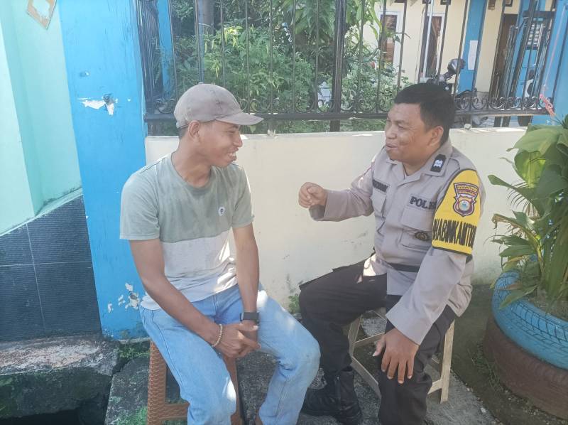 Cooling System Pasca Pemungutan Suara, Bhabinkamtibmas Tabaringan Dekatkan Diri ke Masyarakat 