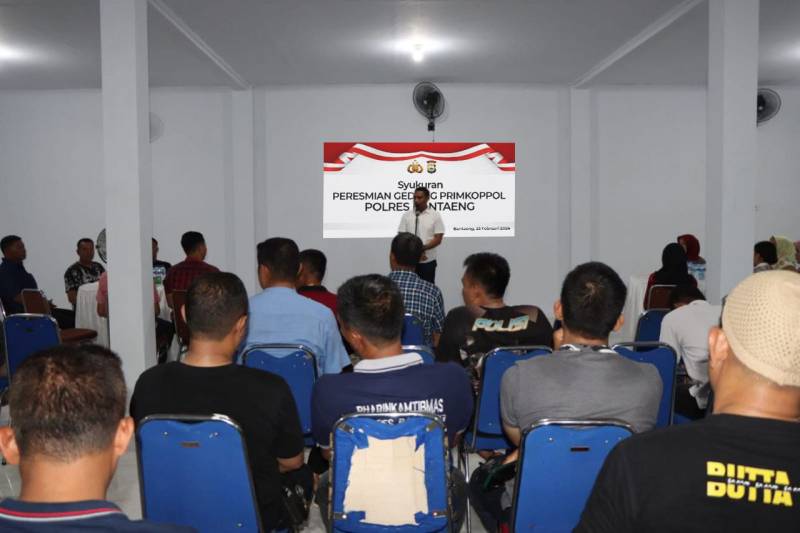 Kapolres Syukuran Pembangunan Primkoppol Polres Bantaeng