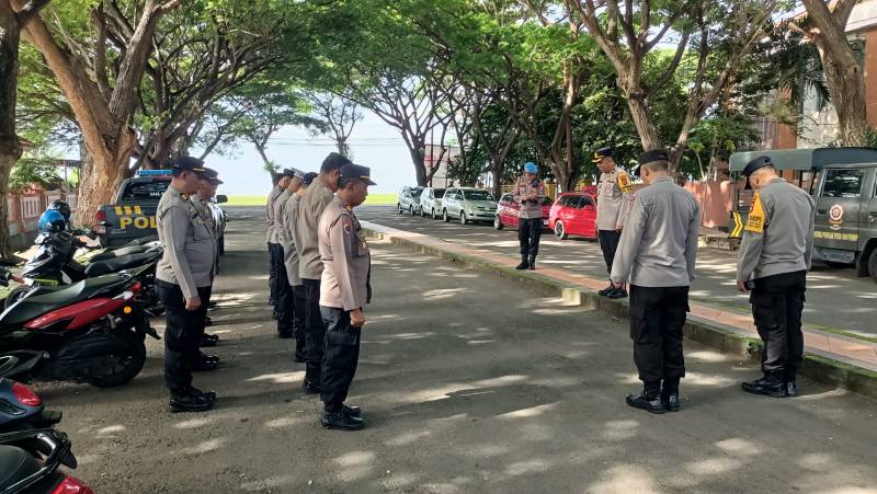 Polres Bantaeng  Siagakan Personel Amankan Rapat Pleno KPU
