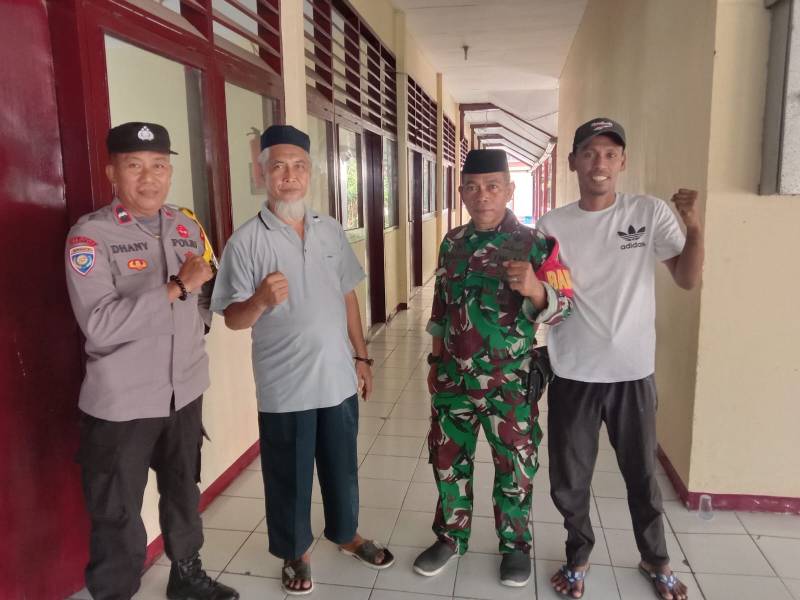 TNI-Polri di Pulau Barrang Lompo Sinergi Jaga Kamtibmas Pasca Pemilu 2024