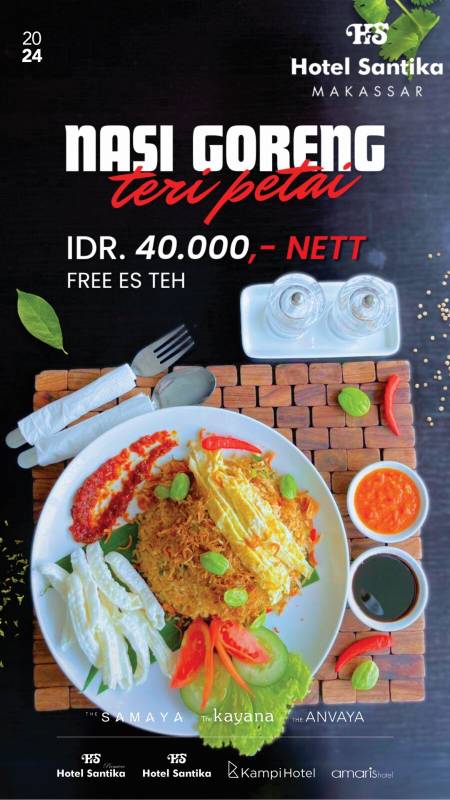 Hotel Santika Tawarkan Nasi Goreng Teripetai