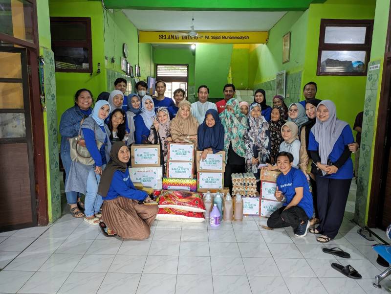 Rutin di Tiap Ramadan, Kalla Beton Berbagi Sembako ke Panti Asuhan