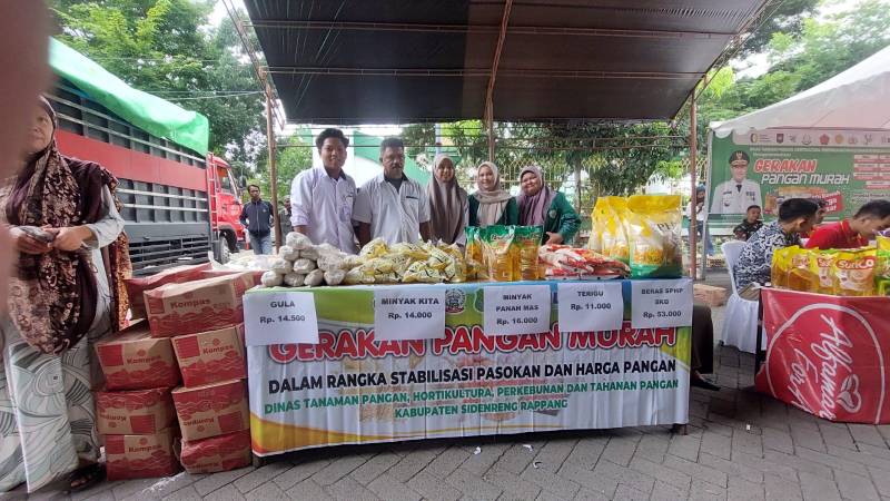 Ikuti Apel Siaga Hadapi HBKN, Pemkab Sidrap Gelar Pangan Murah 