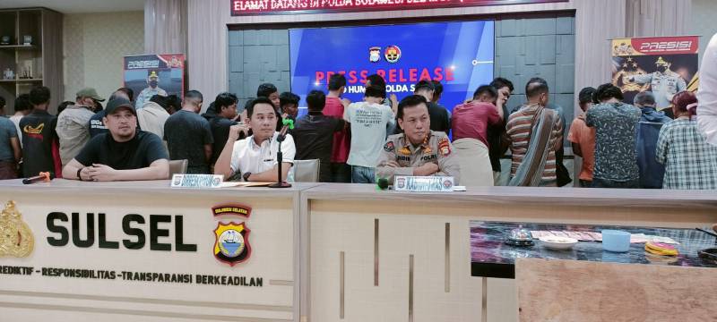 Polda Sulsel Bongkar Perjudian di Torut, Perputaran Uang Miliar Rupiah 