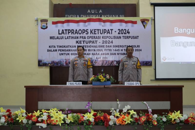 Wakapolres Bantaeng Buka Latpra Ops Ketupat Lipu 2024
