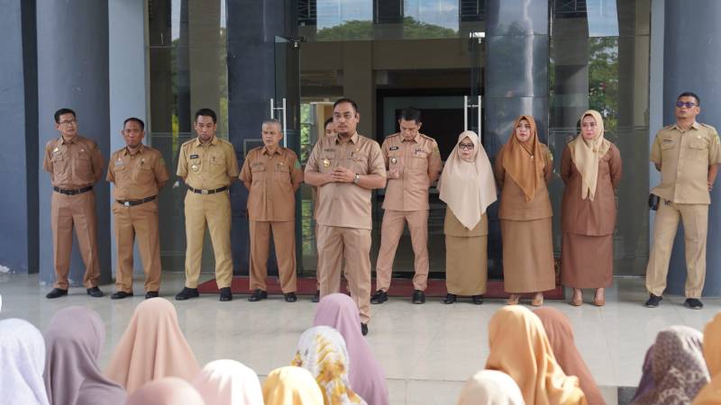 Pj Sekda Sidrap Muhammad Yusuf Pimpin Apel Perdana Pasca Libur Lebaran, Ini Harapannya