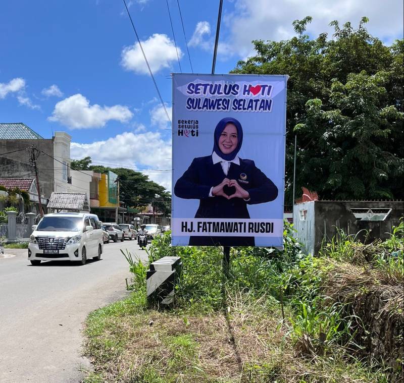 Wajah Fatmawati Rusdi 'Setulus Hati Sulawesi Selatan' Bertebaran hingga Pelosok Sulsel