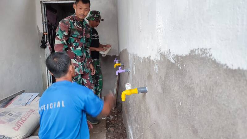 Rehab MCK TMMD ke-120 Kodim 1415 Selayar Capai Progres 91 Persen