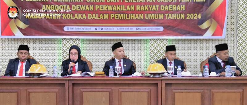 KPU Kolaka Usai Plenokan Perolehan Kursi Parpol di DPRD Kolaka