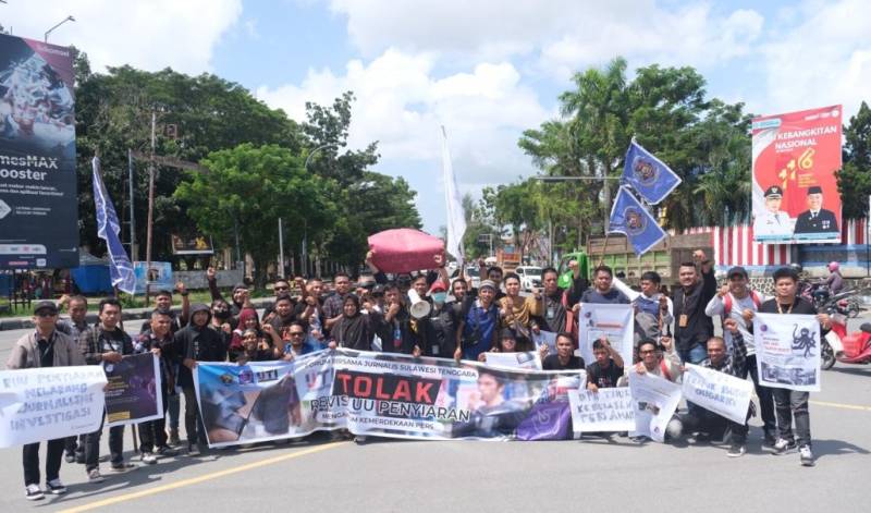 Forum Bersama Jurnalis Sultra Tolak Pasal Kontroversi RUU Penyiaran