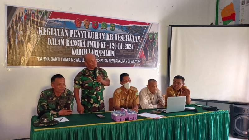 Penyuluhan KB Kesehatan di TMMD ke-120 Kodim 1403/Palopo