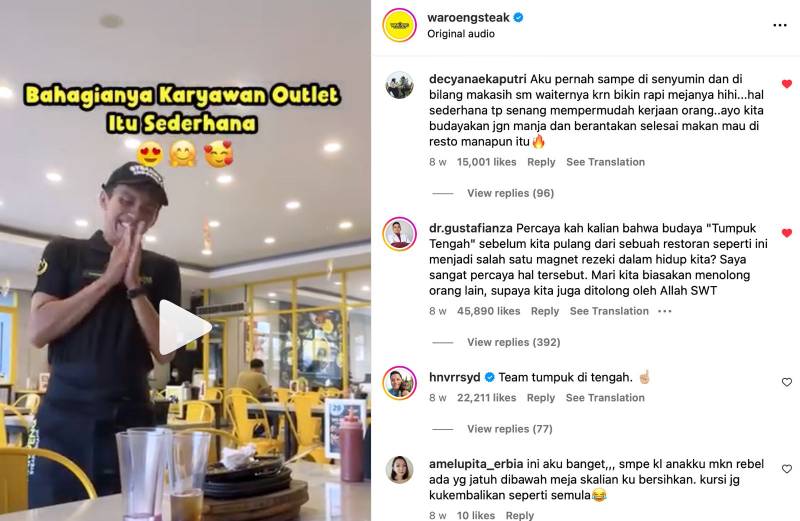 Video Viral Waroeng Steak & Shake, Jadi Trend Anak Muda Setelah Makan