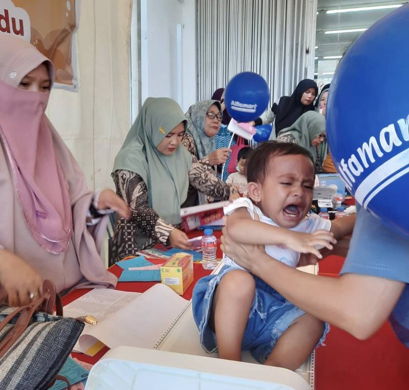 Serunya Posyandu di Alfamart Bersama Sweety, Targetkan 25.000 Anak dan Balita