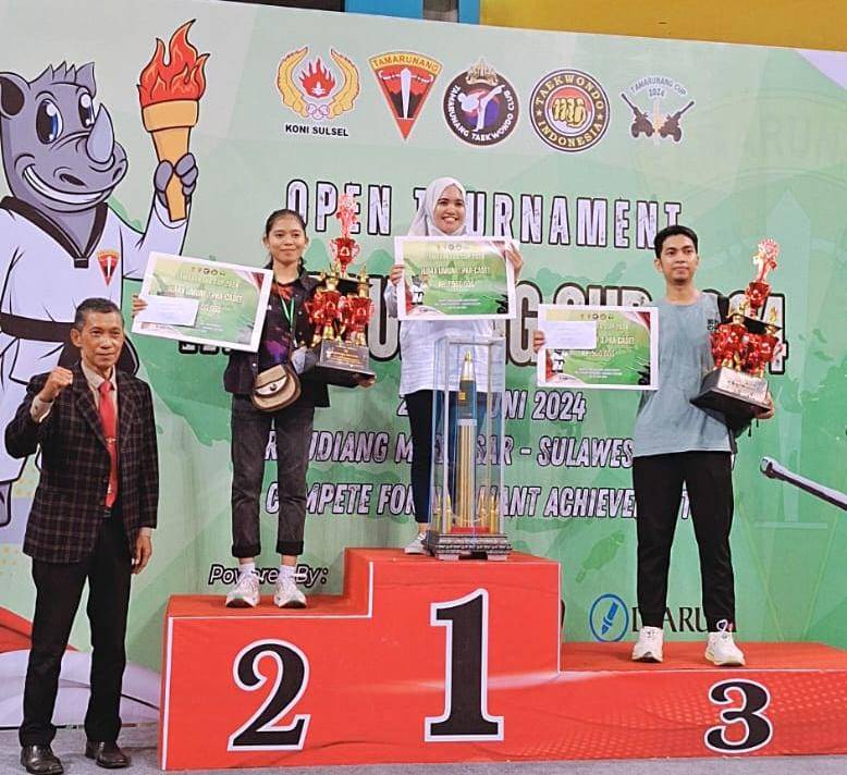 Disupport Huadi Group, Dua Atlet Taekwondo Bantaeng Raih Juara Umum di Tamarunang Cup Armed 