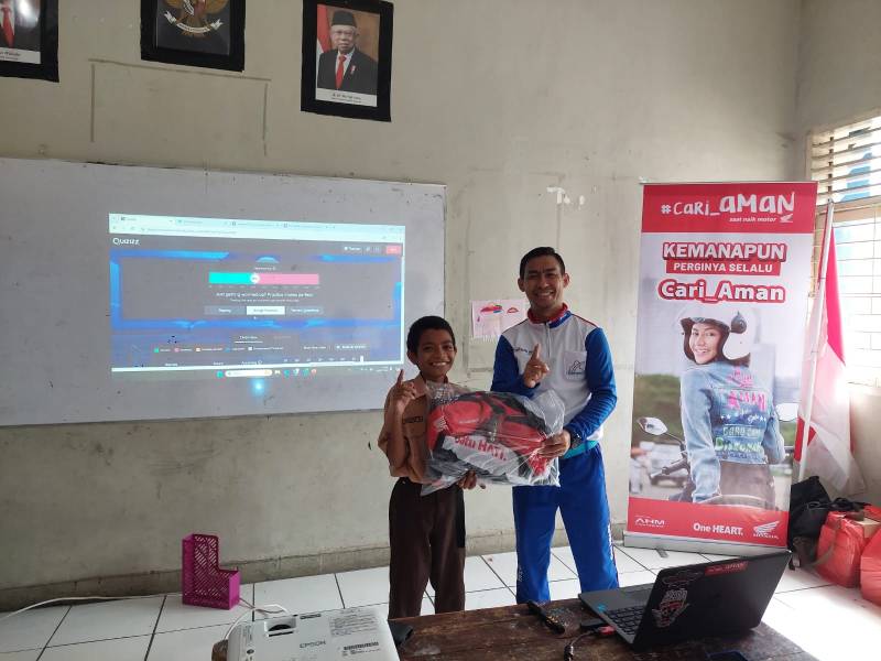 Puluhan Siswa SMP Nasional Antusias Ikuti Edukasi Safety Riding Astra Motor Sulsel