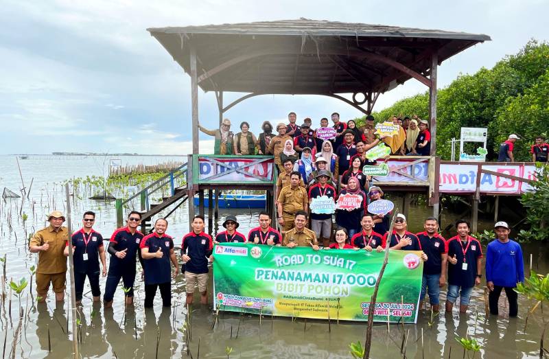 Alfamidi Tanam Ribuan Pohon di Wisata Mangrove Lantebung Makassar