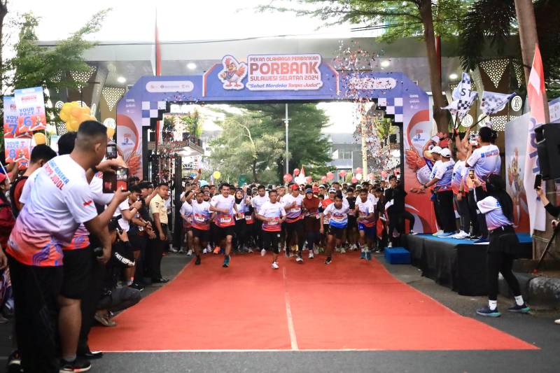 Usung Tema Sehat Merdeka Tanpa Judi Online, PORBank Plus Sulsel 2024 Resmi Dibuka