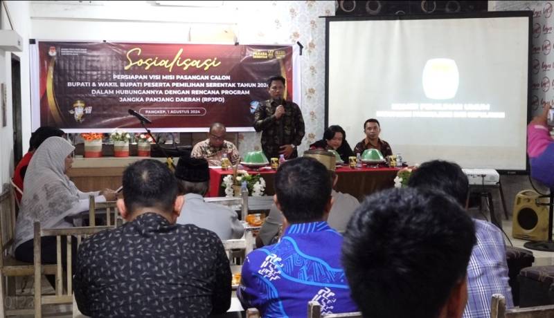 KPU Pangkep Sosialisasi Persiapan Penyusunan Visi Misi Cakada