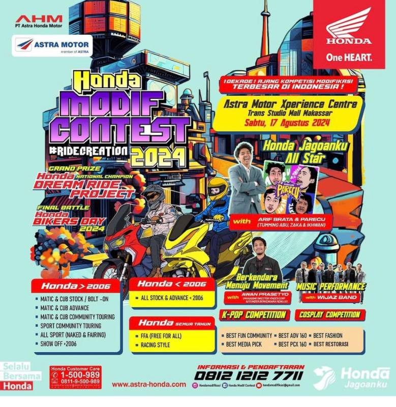 Honda Modif Competition 2024 Region Sulawesi Hadir di Trans Studio Makassar
