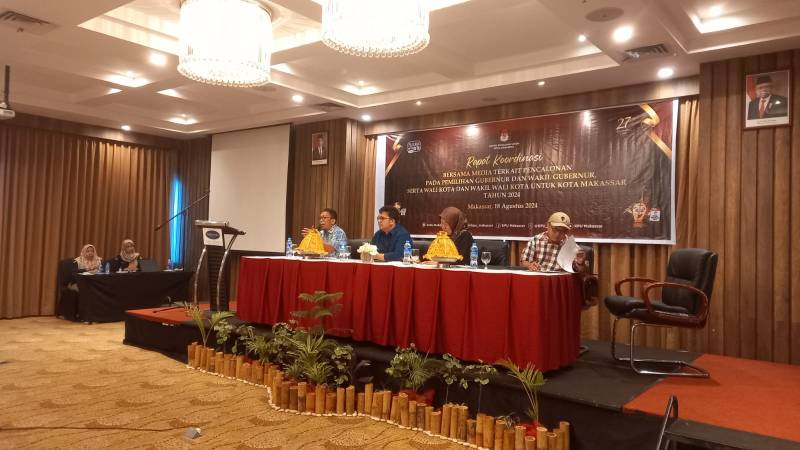 KPU Makassar Rakor Bersama Media Matangkan Persiapan Pilkada
