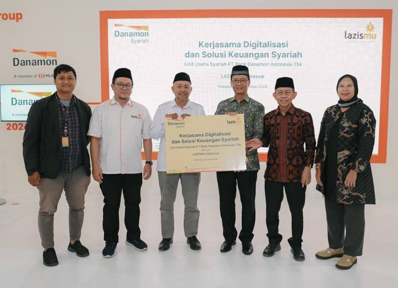 Unit Usaha Syariah PT Bank Danamon Indonesia Kerja Sama Digitalisasi dan Solusi Keuangan Syariah dengan LAZISMU Makassar