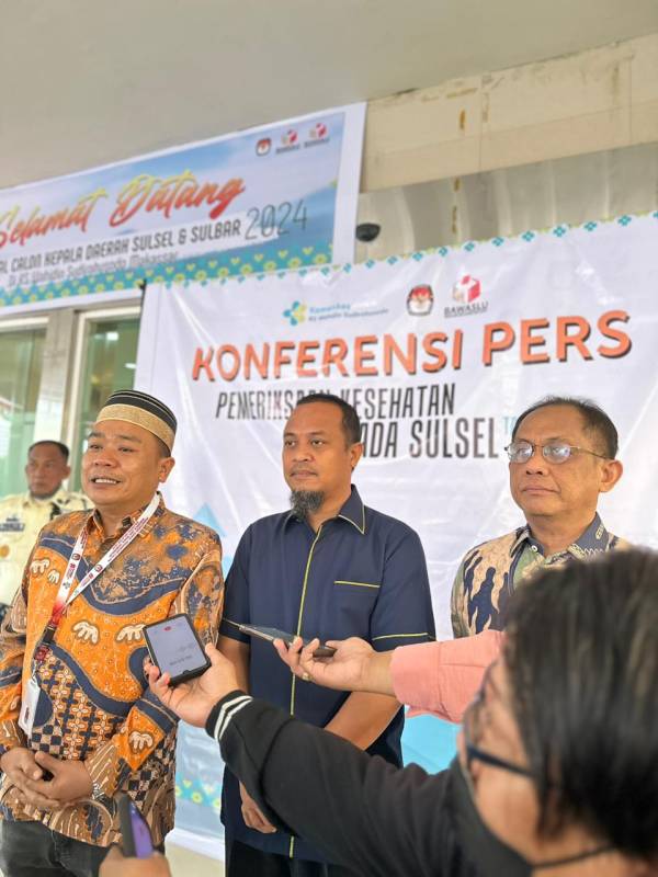 Andalan Hati Paslon Pertama Jalani Tes Kesehatan di RSUP Wahidin Sudirohusodo