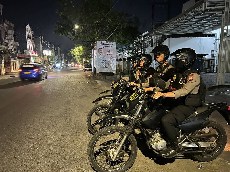 Jaga Kondusifitas Pemilukada 2024, Satsamapta Polres Pelabuhan Makassar Rutin Patroli