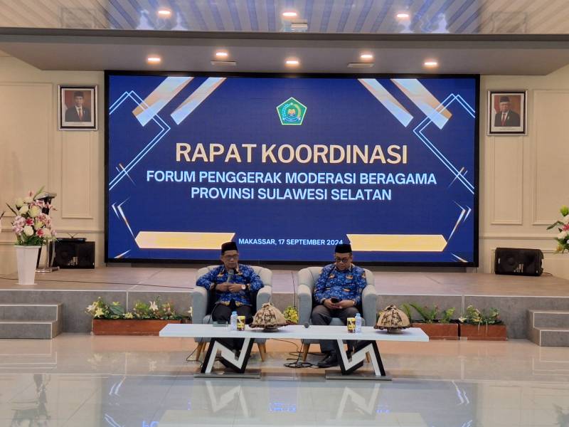 Rakor Forum Penggerak Moderasi Beragama Sulsel Bahas Penguatan Fungsi Pelayanan Keagamaan