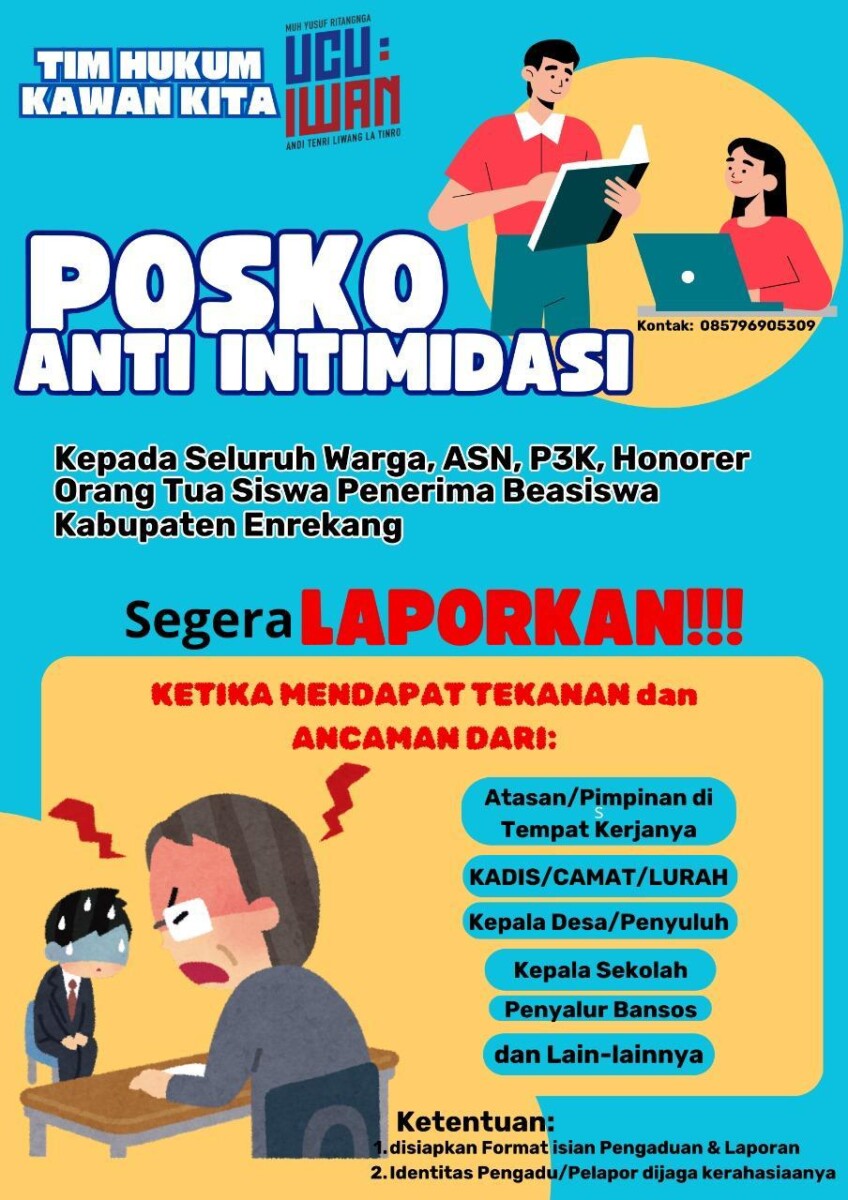 Tim Hukum Kawan Kita Ucu - Iwan Dirikan Posko Anti Intimidasi 