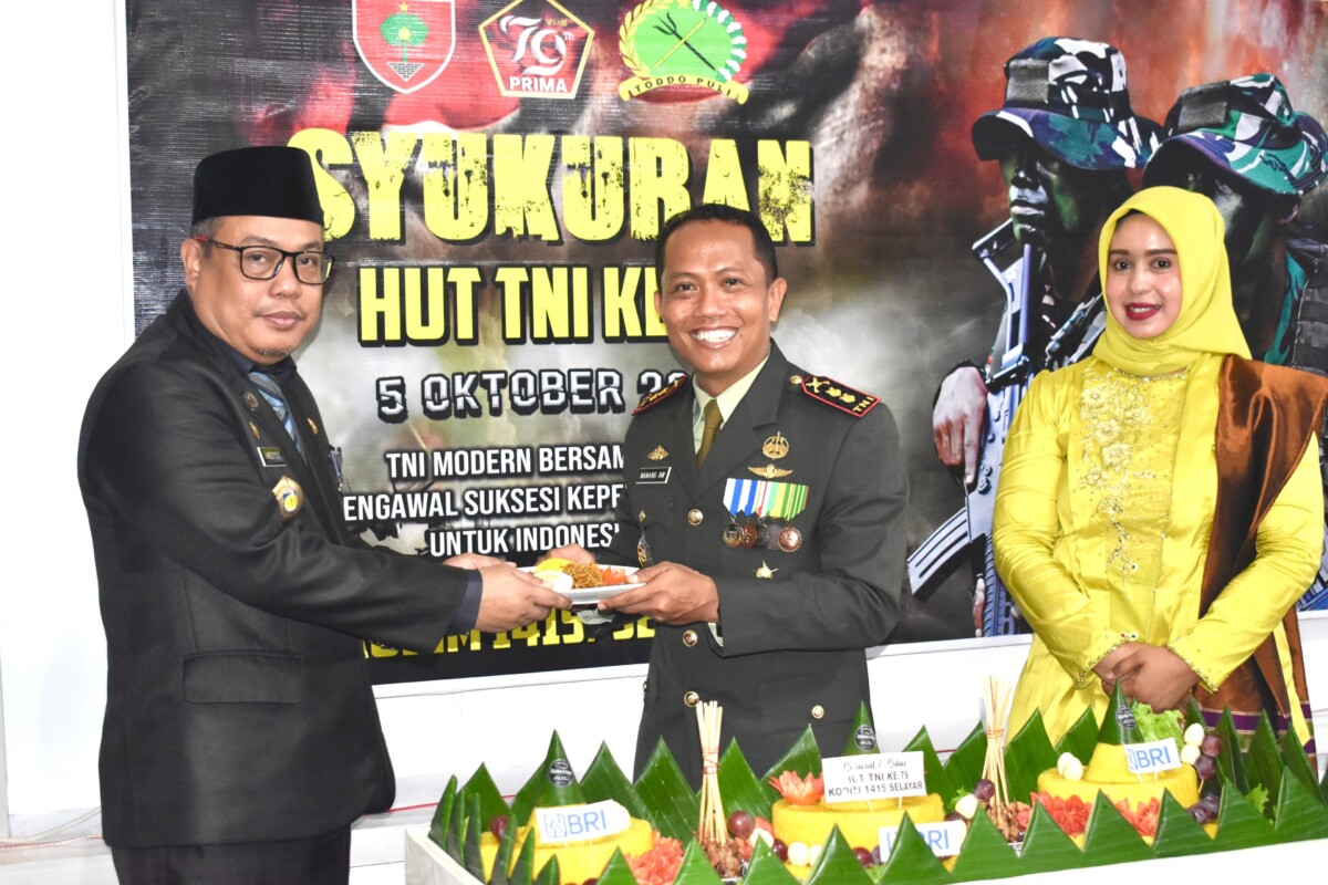 Syukuran Hut Ke79 TNI, Sekda Mesdiyono Haturkan Terima Kasih Pada Jajaran Kodim 1415 Selayar