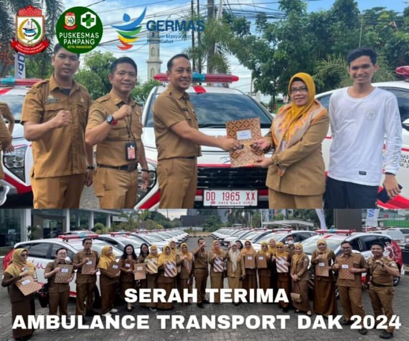 Serah Terima Ambulans Transport DAK 2024 di Puskesmas Pampang