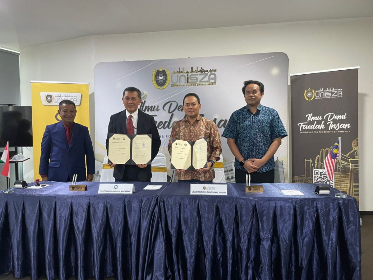 Perkuat Kerja Sama Akademik dan Penelitian Internasional, Poltekpar Makassar Tandatangani MoU dengan  UniSZA Malaysia  