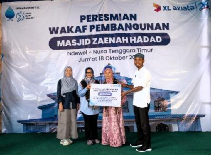 Perluas Manfaat Wakaf Manajemen dan Karyawan, Majelis Taklim XL Axiata Bangun Masjid di Pelosok NTT