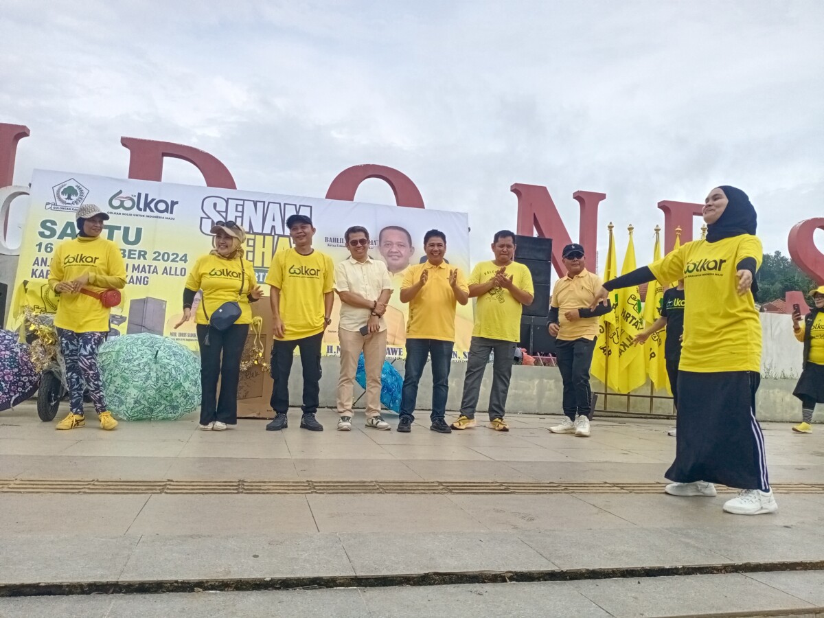 Ratusan Masyarakat Enrekang Ramaikan Senam Sehat HUT Golkar ke-60