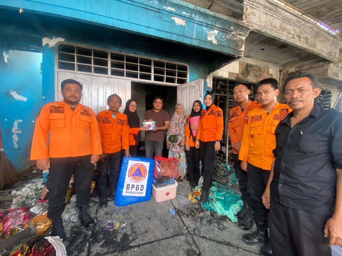 Korban Kebakaran di Minasaupa Dapat Bantuan Darurat dari BPBD Makassar