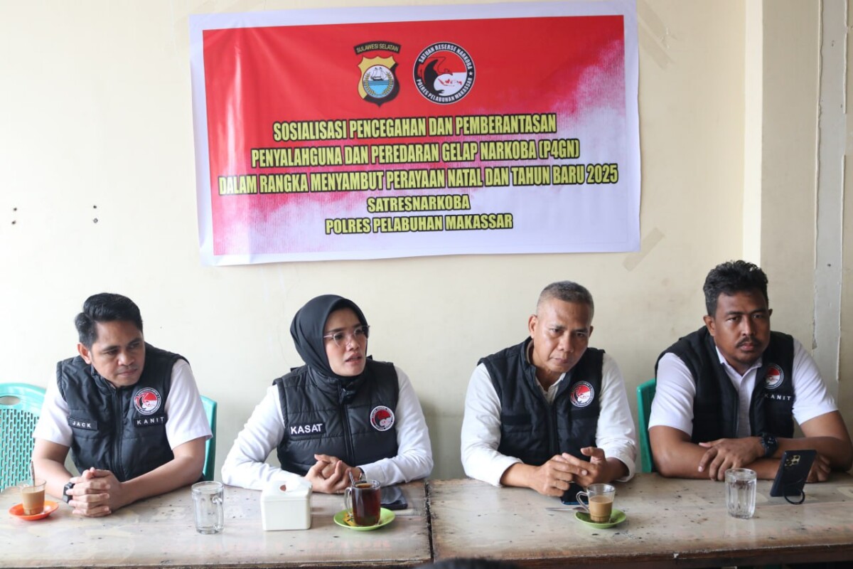 Jelang Perayaan Nataru, Polres Pelabuhan Makassar Serukan Perang Melawan Narkoba
