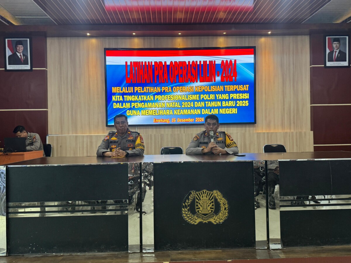 Antisipasi Ganguan Keamanan Saat Operasi Lilin, Polres Enrekang Gelar Pelatihan Pra Operasi