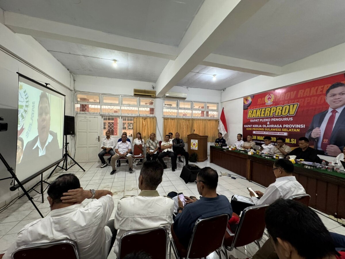 Gelar Rakerprov Daring, KONI Sulsel dan 45 Cabor PORPROV XVIII Keluhkan Alokasi Anggaran Hibah 2025