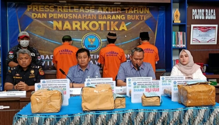 Tahun Ini, BNNP Sulsel Tangkap Tujuh Mahasiswa Pengedar Narkotika