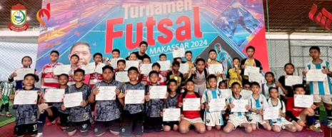 Penutupan Meriah Turnamen Futsal Tingkat SD-SMP Se-Kota Makassar 2024