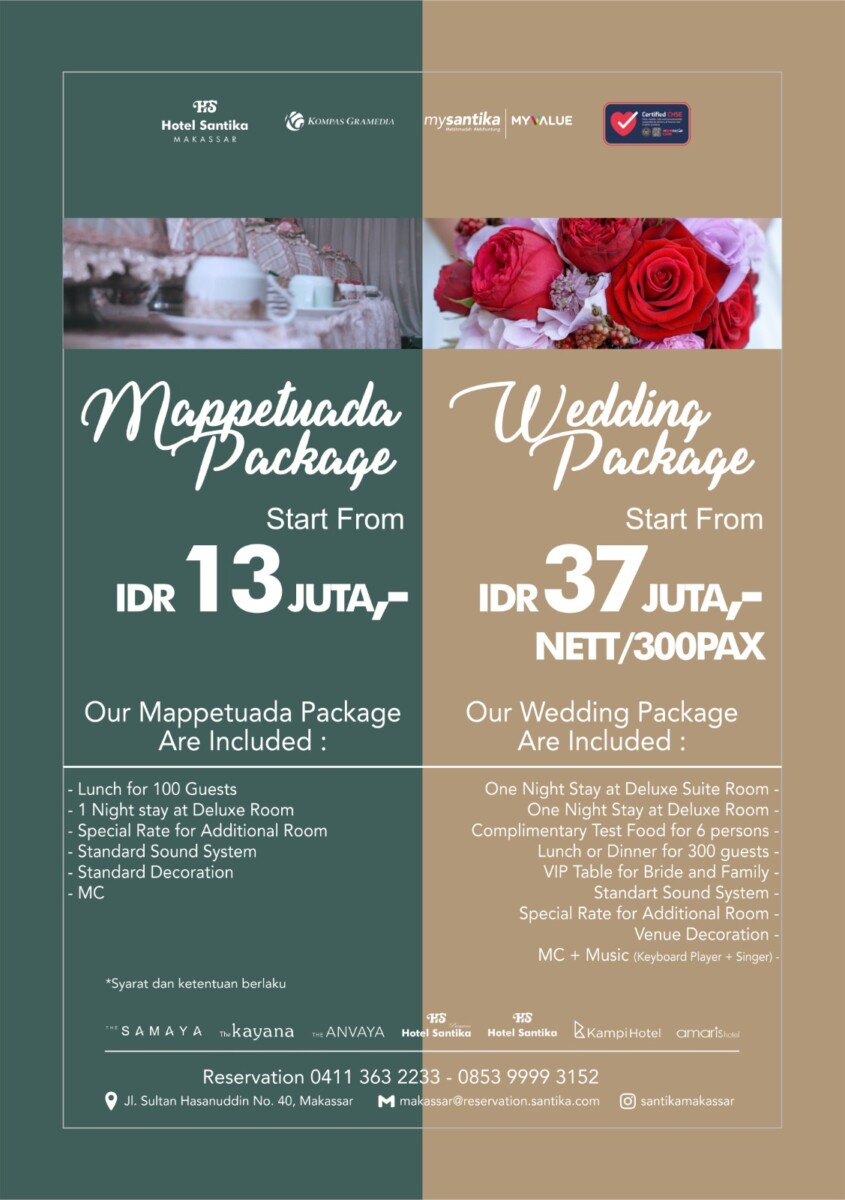 Rayakan Keindahan Pernikahan dengan Penawaran Eksklusif di Santika Best Wedding Deals