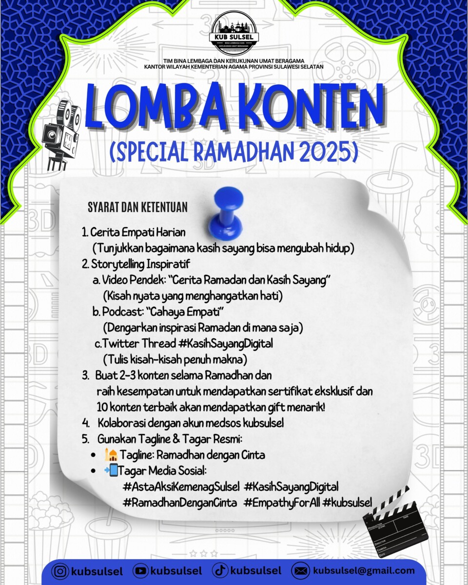 Konten Spesial Ramadan, KUB Kemenag Sulsel Ajak Gen Z Sebar Kebaikan 