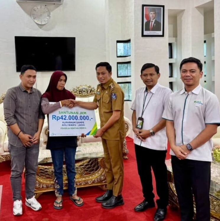 Ahli Waris Sampe, Terima Santunan Kematian Rp42 Juta