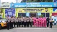 Kapolres Pelabuhan Makassar Bersama Ketua Bhayangkari Tinjau Pos Pelayanan Ops Ketupat 2025