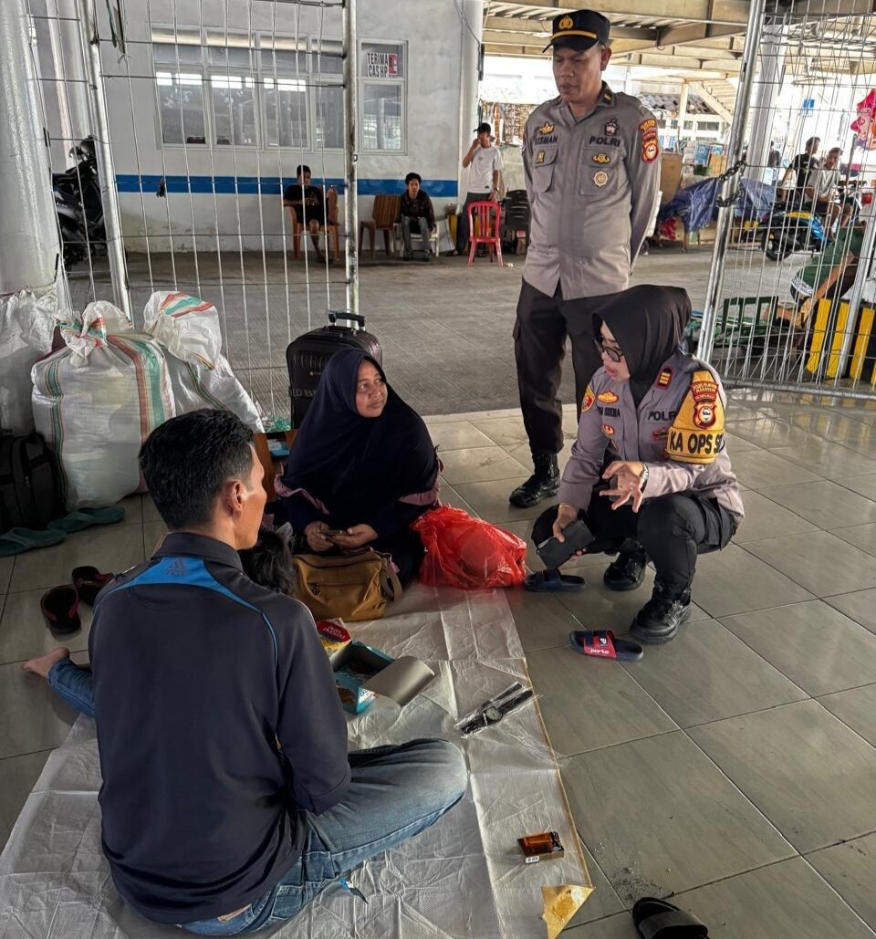 Agar Mudik Aman, Polsek Kawasan Soeta Ingatkan Penumpang Kapal Waspada Calo Tiket