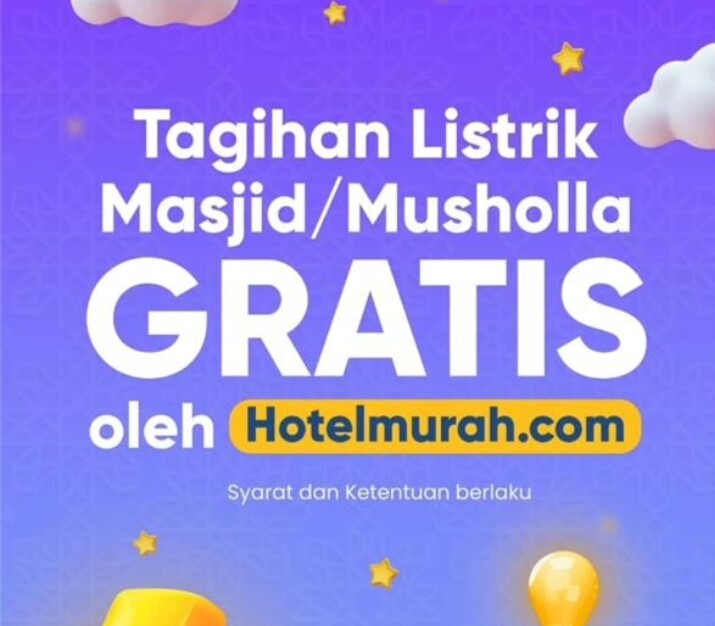 hotelmurah.com Bayarkan Tagihan Listrik 1.000 Masjid dan Mushola di Indonesia